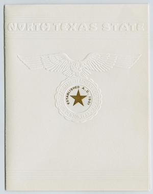 Primary view of object titled '[Commencement Invitation for North Texas State College, May 29, 1949]'.