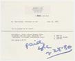 Primary view of [Invoice from Sharon L. Cox to Don Maison from July 28, 1980]