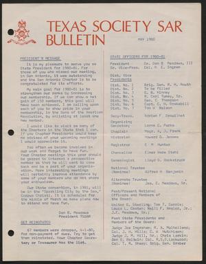 Primary view of object titled 'Texas Society SAR Bulletin, May 1980'.