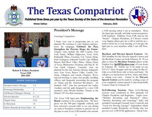 Primary view of object titled 'The Texas Compatriot, Winter 2015'.