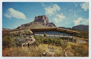 Primary view of object titled '[Postcard of the Chisos Mountain Lodge]'.