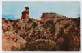 Primary view of [Postcard of the "Lighthouse" structure at Palo Duro Canyon]
