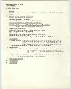 Primary view of object titled '[Meeting minutes and agenda]'.