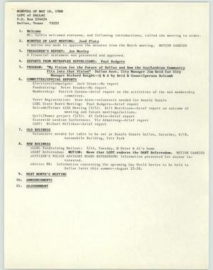 Primary view of object titled '[Meeting minutes and agenda]'.