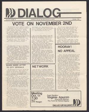 Primary view of object titled '[Dialog, Volume 6, Number 10, October 1982]'.