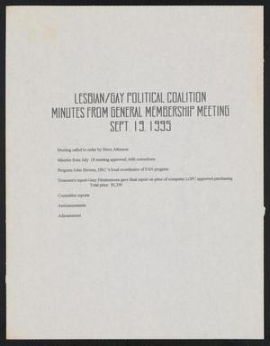 Primary view of object titled '[LGPC meeting minutes, September 19, 1995]'.