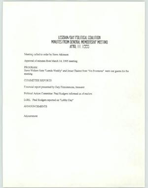 Primary view of object titled '[LGPC meeting minutes, April 11, 1995]'.