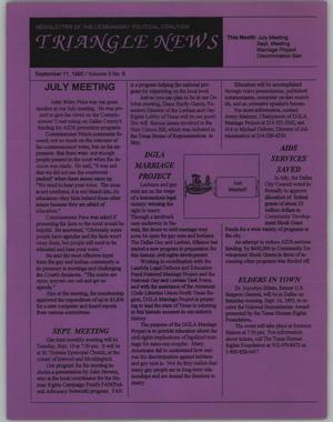 Primary view of object titled 'Triangle News, Volume 3, Number 8, September 11, 1995'.