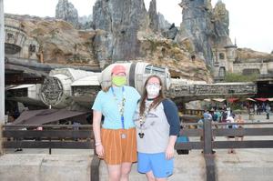 Primary view of object titled '[Katy Allred and Emily Kitchens at Disney World]'.