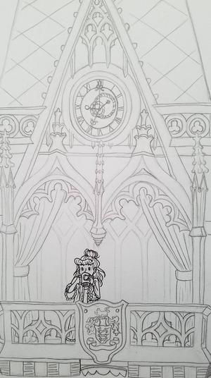 Primary view of [Drawing of Cinderella by Katy Allred]