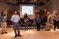 Photograph: ["Eclective" group presenting at the UNT Music Entrepreneurship Compe…