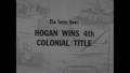 Primary view of [News Clip: Hogan wins fourth at Colonial]