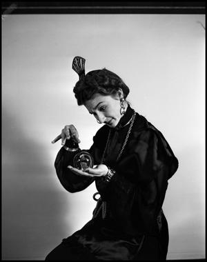 Primary view of object titled '["Blithe Spirit" Actress in 1942]'.