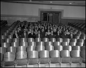 Primary view of object titled '[School of Business Administration in Auditorium, 1962]'.