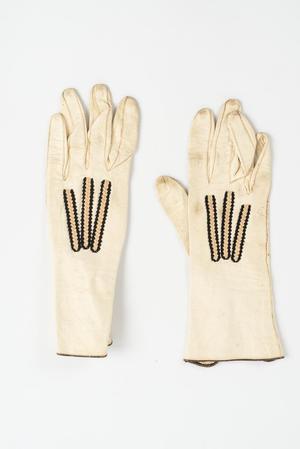 Primary view of object titled 'Embellished gloves'.