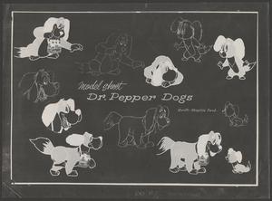 Primary view of object titled '[Model sheet for the Dr. Pepper dogs, 2]'.