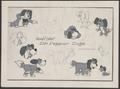 Thumbnail image of item number 1 in: '[Model sheet for the Dr. Pepper dogs, 4]'.