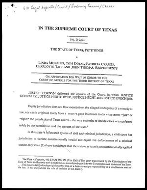 Primary view of object titled '[Texas sodomy laws legal document]'.