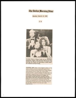 Primary view of object titled '[Clippings About AIDS Benefits Concert]'.