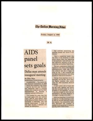 Primary view of object titled '[Clipping: AIDS panel sets goals]'.