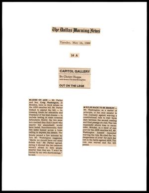Primary view of object titled '[Clipping: Capitol gallery]'.