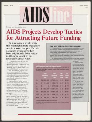 Primary view of object titled 'AIDSline, Volume 1, Number 4, 4th Quarter 1989'.