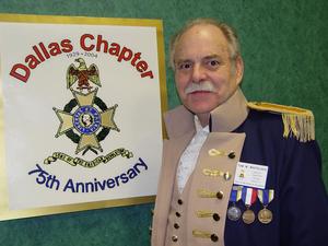 Primary view of object titled '[Portrait of Tom M. Whitelock at TXSSAR Dallas Chapter 75th Anniversary event]'.