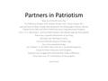 Text: Partners in Patriotism