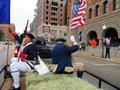 Photograph: [David Kinsey and Mike Petridis at Dallas Veterans Day parade]