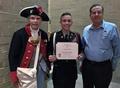 Photograph: [Jerry Cope, David Friels with Caleb Finger at ROTC awards event, Apr…