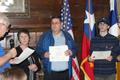 Photograph: [Induction of Carl Sparks and Alex Husch at TXSSAR Arlington Chapter …