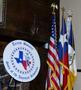 Photograph: [TXSSAR insignia and flags at August 10, 2019 Arlington Chapter meeti…