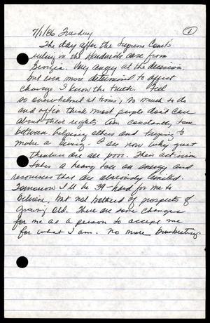Primary view of object titled '[Diary entries]'.