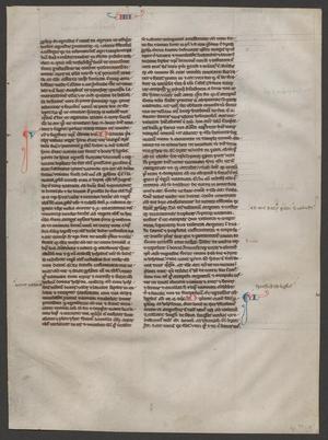 Primary view of object titled '[Leaf from Latin Bible of 2 Kings 5, 13th Century, England or France?]'.