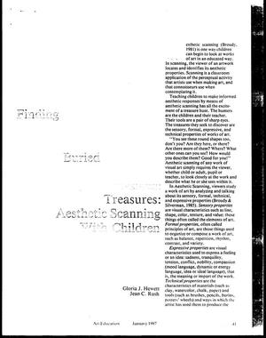 Primary view of object titled 'Finding Buried Treasures: Aesthetic Scanning With Children'.