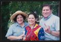 Photograph: [Family of three posing with cyclist daughter: Lone Star Ride 2004 ev…