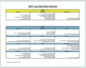 Primary view of object titled '2007 Lone Star Ride Calendar'.