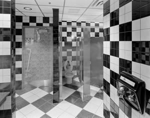 Primary view of object titled '[Photograph of a bathroom]'.