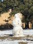 Photograph: [Snowman on UNT's campus]