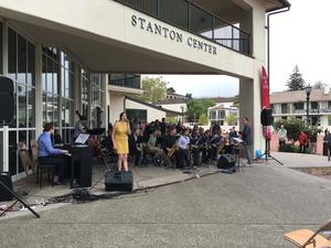 Primary view of object titled '[One O'Clock Lab Band Performance at Stanton Center in Monterey, California, 4]'.