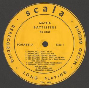 Primary view of object titled '[A Scala vinyl record]'.