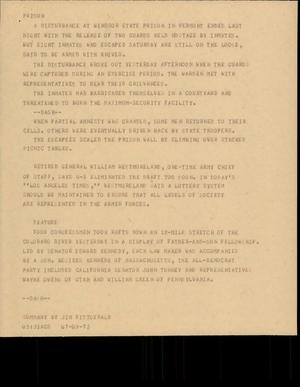 Primary view of object titled '[News Script: Prison]'.