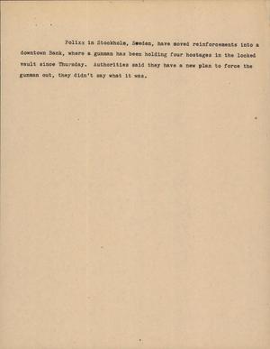 Primary view of object titled '[News Script: Gunman]'.