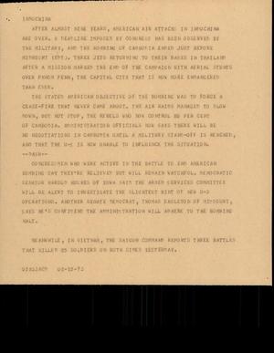Primary view of object titled '[News Script: Indochina]'.