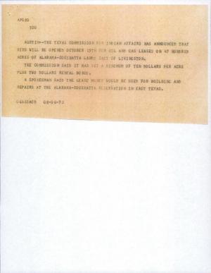 Primary view of object titled '[News Script: APO 80]'.
