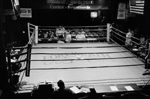 Primary view of object titled '[Photograph of a boxing ring #1]'.