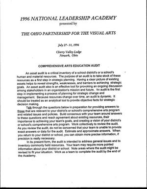 Primary view of object titled '[The Ohio Partnership for the Visual Arts' Comprehensive Arts Education Audit in Newark, Ohio]'.