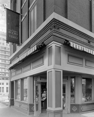 Primary view of object titled '[Fort Worth Books & Video building and storefront]'.