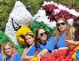 Photograph: [Young women on float at 2011 Homecoming Parade]