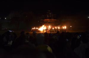 Primary view of object titled '[2013 Homecoming Bonfire lighting, 4]'.
